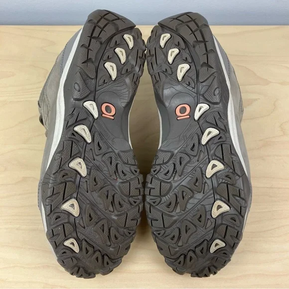 Oboz Women’s Size 8.0 Ousel Low Leather Athletic Hiking Shoes Taupe Light Gray - Picture 8 of 11